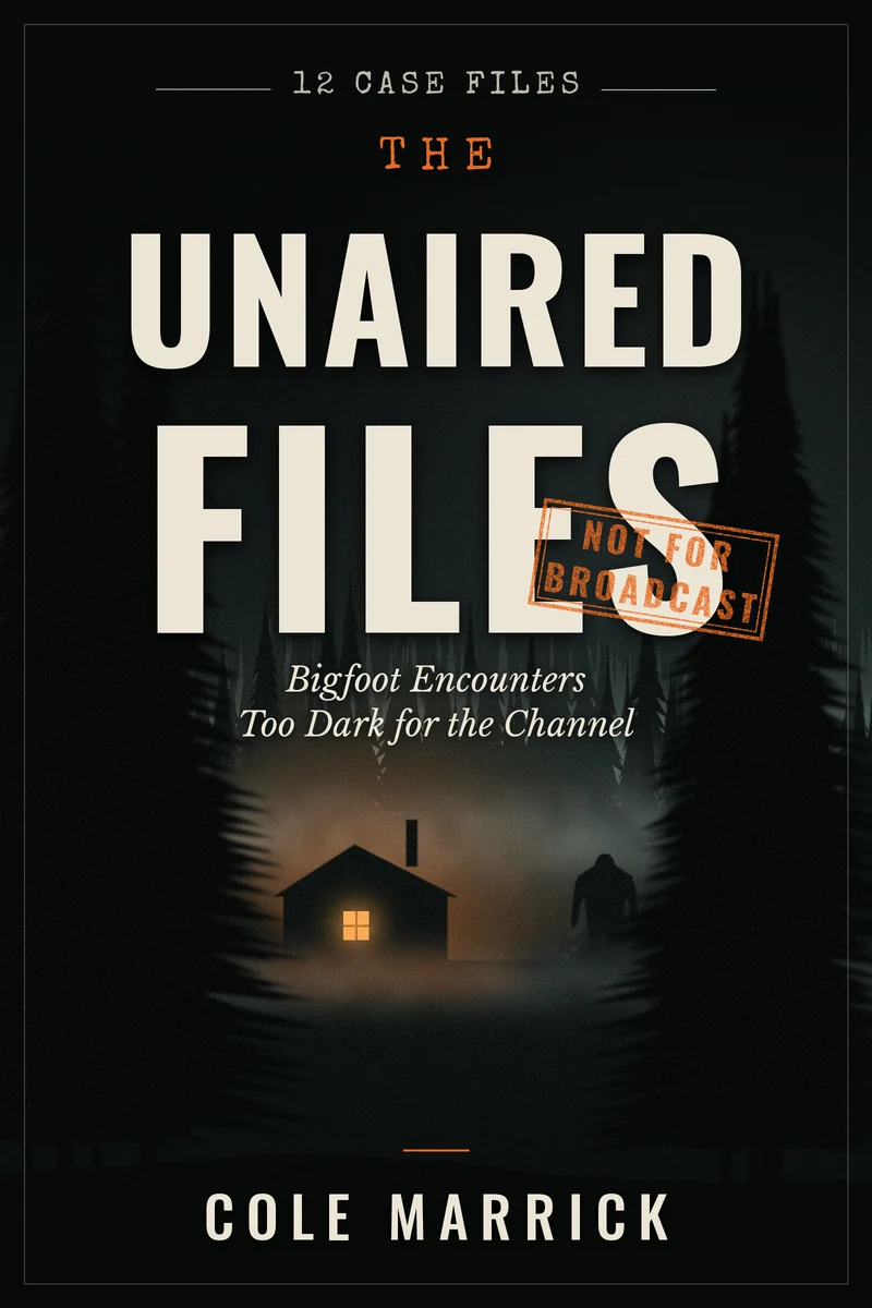 Front cover of The Unaired Files: Bigfoot Encounters Too Dark for the Channel, by Cole Marrick